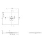Piatto doccia Villeroy & Boch Squaro Infinity, 80 x 80 x 4 cm - vista tecnica