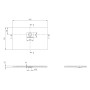 Piatto doccia Villeroy & Boch Squaro Infinity, 110 x 70 x 4 cm - vista tecnica