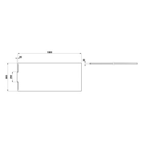 Piatto doccia LAUFEN NIA 180 x 80 cm