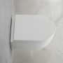 Set WC sospeso Geberit iCon, scarico a parete, forma chiusa, Rimfree, con sedile WC - vista dettagliata