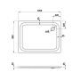 Roca Steel Plan Stahl-Duschwanne superflach 120 x 90 x 2,5 cm - Produktansicht