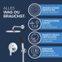 GROHE Start Duschsystem Unterputz mit Vitalio Start 250 - Detailansicht