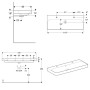 Geberit Smyle Square Waschtisch 120 cm - technische Ansicht