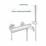 GROHE Essence Neu Einhand-Wannenbatterie mit Brausegarnitur - technische Ansicht