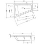 Baignoire d'angle Duravit Paiova 180 x 140 cm Coin gauche - photo produit