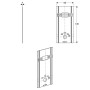 Geberit GIS WC-Paneel für Wand-WC, für Sigma UP-Spülkästen 12 cm - technische Ansicht