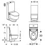 Sistema completo per WC Geberit AquaClean Mera Classic da terra - vista dettagliata