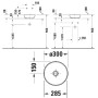Duravit Sivida Aufsatzbecken rund 30 cm - technische Ansicht