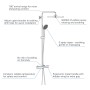 GROHE Vitalio System 310 Duschsystem mit Thermostatbatterie - technische Ansicht