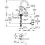 Rubinetto monocomando per lavabo GROHE Concetto con alto beccuccio - vista dettagliata