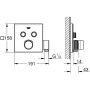 GROHE Grohtherm SmartControl Thermostat Fertigmontageset mit 2 Absperrventilen und integriertem - Detailansicht