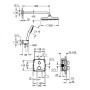 GROHE Precision Duschsystem, Unterputz, mit Vitalio Comfort 250, eckig - Produktansicht