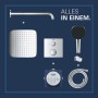 GROHE Precision Duschsystem, Unterputz, mit Vitalio Comfort 250, eckig - technische Ansicht