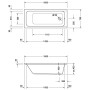 Baignoire rectangulaire Duravit D-Code 160 x 70 cm