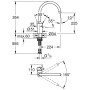 Rubinetto monocomando per lavello GROHE Eurosmart C - vista dettagliata