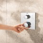 GROHE Precision Duschsystem Unterputz mit Vitalio Rain Mono 310, eckig - technische Ansicht