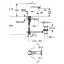 Rubinetto monocomando per lavabo GROHE Lineare Nuovo S-Size con scarico a tirante - vista tecnica