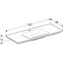 Geberit ONE Möbelwaschtisch 120 cm, Abgang vertikal, 1 Hahnloch, ohne Überlauf - Detailansicht