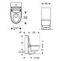 Geberit AquaClean Mera Classic WC Komplettanlage Stand-WC mit Frontverkleidung - technische Ansicht