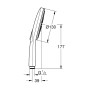GROHE SmartActive Handbrause, 3 Strahlarten