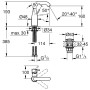 Rubinetto monocomando per lavabo GROHE Essence M-Size con scarico Push-open - immagine prodotto