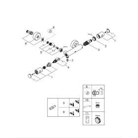 GROHE Grohtherm 800 Cosmopolitan Thermostat-Brausebatterie, DN 15