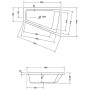 Baignoire d'angle Duravit Paiova 180 x 140 cm Coin droit - photo produit
