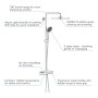 GROHE Vitalio System 310 Duschsystem mit Thermostatbatterie mit Ablage - Detailansicht