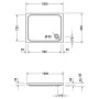 Receveur de douche rectangulaire Duravit D-Code 100 x 80 cm - photo produit