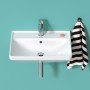 Duravit D-Neo Waschtisch 60 cm, mit 1 Hahnloch und Überlauf - technische Ansicht