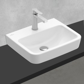 Lavabo d'appoggio Villeroy & Boch O.novo 45 x 37 cm senza troppo pieno, 1 foro per rubinetto