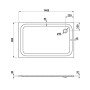 Roca Steel Plan Stahl-Duschwanne superflach 140 x 90 x 2,5 cm - Produktansicht