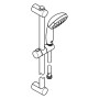 GROHE Vitalio Start 100 Brausestangenset mit 2 Strahlarten - technische Ansicht