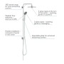 GROHE Vitalio Joy System 260 Duschsystem mit Umstellung für Wandmontage - Produktansicht