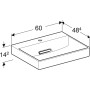 Geberit ONE Waschtisch 60 cm, Abgang horizontal, 1 Hahnloch, ohne Überlauf - Detailansicht
