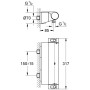 GROHE Grohtherm 2000 Thermostat-Brausebatterie - technische Ansicht