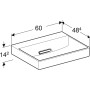 Geberit ONE Waschtisch 60 cm, Abgang horizontal, ohne Hahnloch, ohne Überlauf - Detailansicht