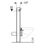 Geberit Monolith Plus Sanitärmodul für Wand-WC, 101 cm, Frontverkleidung aus Glas - Produktansicht