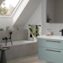 Baignoire rectangulaire Duravit D-Code 180 x 80 cm avec évacuation centrale - vue technique