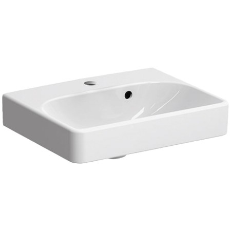 Geberit Smyle Square Handwaschbecken 45 cm, Überlauf asymetrisch