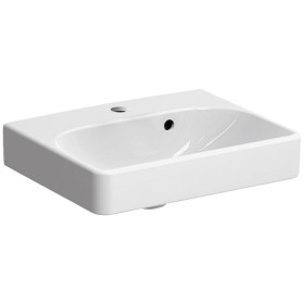 Geberit Smyle Square Handwaschbecken 45 cm, Überlauf asymetrisch