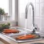 Rubinetto monocomando per lavello GROHE Feel 1/2" con bocca alta, 2 tipi di getto - vista tecnica
