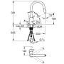 Rubinetto monocomando per lavello GROHE Feel con bocca alta da 1/2", 2 tipi di getto