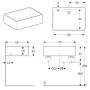 Geberit Publica Mehrzweckbecken 70 x 50 cm ohne Überlauf - Detailansicht