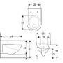 Geberit Renova Flachspül-WC 6l wandhängend - Detailansicht