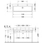 Duravit Vero Air Möbelwaschtisch mit 2 x 1 Hahnloch 120 x 47 cm, mit Überlauf - Detailansicht