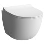 VitrA Sento Wand-WC Compact, VitrA Flush 2.0, Tiefspüler ohne Spülrand - Detailansicht