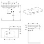 Geberit Acanto Waschtisch mit Ablagefläche 90 x 48,2 cm - Produktansicht