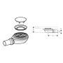 Geberit Duschwannenablauf, zu Setaplano Duschfläche, Sperrwasserhöhe 3 cm - Detailansicht