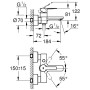 GROHE Lineare Neu Einhand-Wannenbatterie - Detailansicht